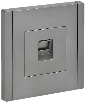 Розетка компьютерная RJ45 кат.6 FP531 стальной IEK FORTE&PIANO, FP-K10-2-K46