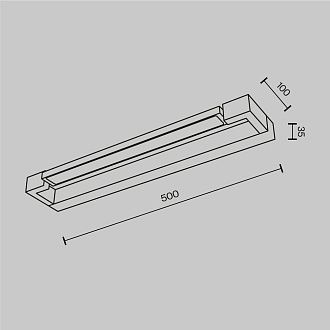 Подсветка 10*50*-3,5 см, *LED*9W, 4000K, Maytoni Beam MIR002WL-L8B4K, Черный