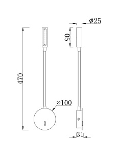 Бра Maytoni Stem C035WL-L3W3K, 3W LED, 3000K, белый