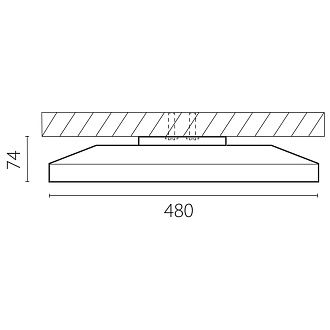 Светильник *48*7,4 см, *48W, 3000/4000/6500K, Lightstar Arco Eco 225751, Белый