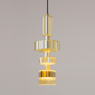 Подвесной светильник 15*15*360 см LED, 12W, 3000К, Maytoni LEVEL MOD253PL-L18BS3K3 латунный