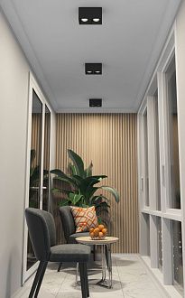 Светильник 19*10 см, MR16(G5,3) 10W, Denkirs DK3085-BK+CH черный