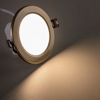 Светильник встроенный 11*4,2 см, LED*7 W, 3000-5500-4000 К, Бронза Citilux Акви CLD008113V, вр 9 см