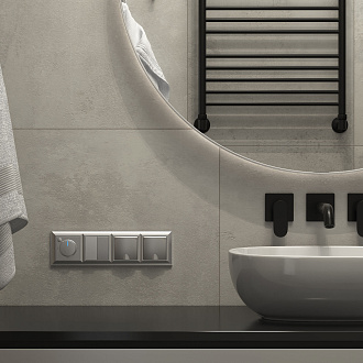 W1151106 Терморегулятор электромеханический для теплого пола, серебряный Werkel, 4690389156021