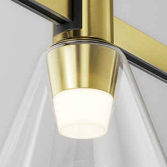 Светильник 9 см, 3W, 3000K,  Maytoni Flarity Bianca TR147-1-3W3K-BS, латунь