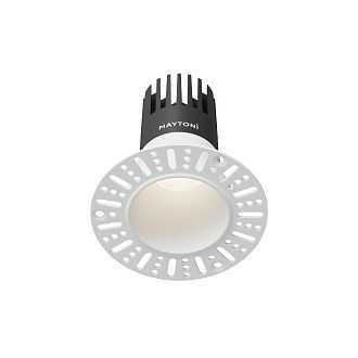 Встраиваемый светильник DL120-10W-4K-TRS-W **-9,7 см, *LED*10W, 4000K, Maytoni technical Dip DL120-10W-4K-TRS-W, Белый, вр 5,8 см