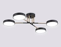 Люстра светодиодная на штанге 61*41*14- см, **W, 3000-6000K, Ambrella Light Comfort FL516332, черный, золото