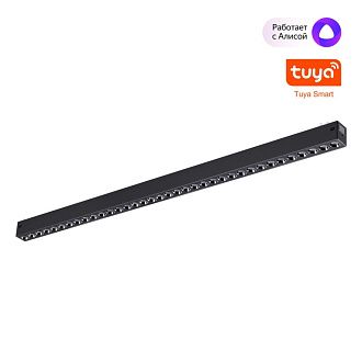 Cветильник  65,2*2,5*3 см, 1*LED*30W, 3000-6000K, Novotech VECTOR PORT 359935, черный,  диммир. пульт ДУ/Tuya Smart Life
