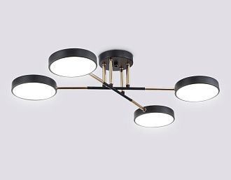 Люстра светодиодная на штанге 61*41*14- см, **W, 3000-6000K, Ambrella Light Comfort FL516332, черный, золото