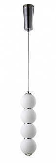 Светильник подвесной 10 см, 1*12W, 3000K, Crystal Lux DESI SP4 CHROME/WHITE Хром