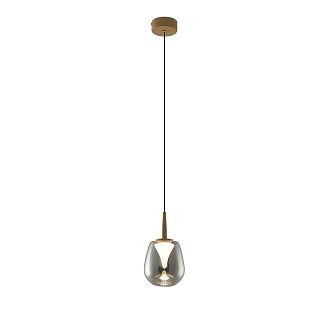Подвесной светильник 12*212,5 см, 1*LED*5W, 3000K, Mantra Andromeda MAN8931+8943, золотой