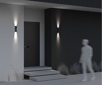 Настенный светильник Maytoni LED Twist O040WL-L11B3K, 11W LED, 3000K, черный