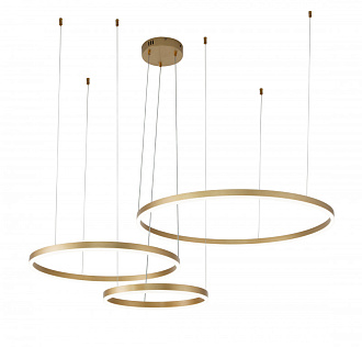 Подвесной светильник 1500*800*140/1240 мм, 3*LED 129W 3000-5700K золото Indigo Galass V000013L, 14001/3P Gold