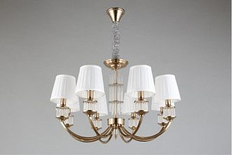 Подвесная люстра 79*45-143,5 см, 8*E14, 40W, Aployt Zhaklin APL.744.03.08, золотой