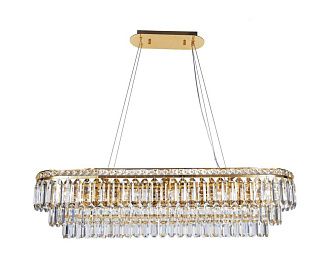 Люстра L1000 x W300 x H360, мм, 10*40W (400W), GOLD+CLEAR (Золото + Прозрачный Хрусталь) NewRgy 2796E/10A GOLD+CLEAR