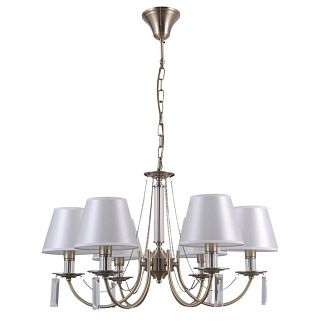 Люстра 65*65*80 см, 6*E14 Gerhort G11095/6AB WT, Античная бронза;Прозрачный