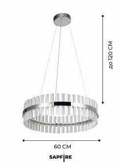 Светильник MD.6016 СHROME/ХРОМ D600/H1200/1/LED/60W/4500K ASK DZN22-05