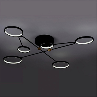 Светильник *125*15 см, LED 45W, 3000 / 6500К, Черный LED4U L260-6