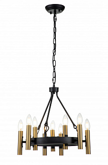 Подвесной светильник 460*460*445/1245 мм, 9*E14 чёрный Indigo Cero V000207, 13009/9P Black