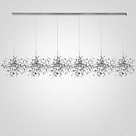 Подвесной светильник Tezani Argent Suspension Linear 6L 210 210*40*40 см, 18*G9*40W, ImperiumLoft 40.1444-6, Хром