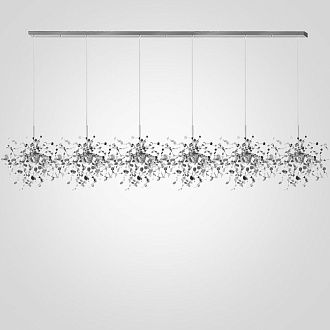 Подвесной светильник Tezani Argent Suspension Linear 6L 210 210*40*40 см, 18*G9*40W, ImperiumLoft 40.1444-6, Хром