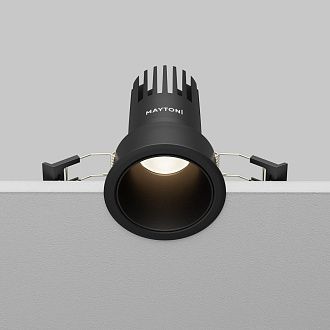 Встраиваемый светильник DL116-10W-4K-B **-9,7 см, *LED*10W, 4000K, Maytoni technical Dip DL116-10W-4K-B, Черный, вр 6 см