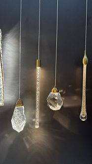 Подвес 12*200 см, LED*1*3W, 3000K, St Luce Cascato SL6114.203.01, Золотистый