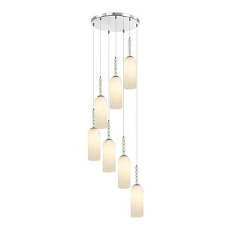 Люстра 44*44*325-325 см, 7*E14*40W, Lumion Tracy LUM8270/7A, хром; белый