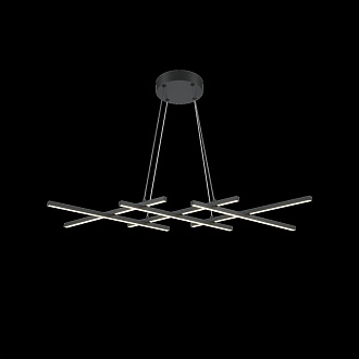 Подвесная люстра 103,5*30*307 см, LED, 40W, 4000К, Maytoni Halo MOD244PL-L50BK черный