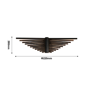 Бра 10*62,5*16,5 см, LED, 20W, 4000К, Favourite Vingar 4381-1W черный
