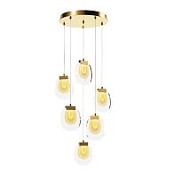 Каскадная люстра 45*45*325 см,  LED, 18W, 3000К, Maytoni Biology MOD367PL-L18BBSK латунный