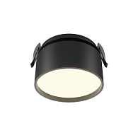 Встраиваемый светильник 8,5*8,5*6,6 см, LED, 12W, 3000К, Maytoni Technical ONDA DL024-12W3K-B черный, вр 8,2 см