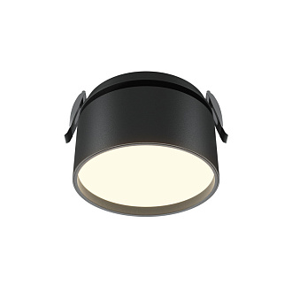 Встраиваемый светильник 8,5*8,5*6,6 см, LED, 12W, 3000К, Maytoni Technical ONDA DL024-12W3K-B черный, вр 8,2 см