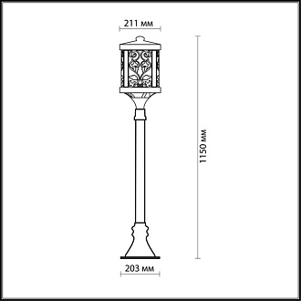 Светильник Odeon Light 2286/1A коричневый, 120 см