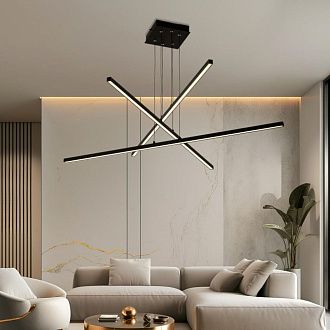 Подвесная люстра 120*125 см, 90W, 3000-6000K, Citilux Стиг CL203231 черный