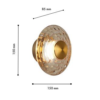 Бра 15*15 см, 1*LED, 6W, 4000K, Favourite Claros 4641-1W, латунь