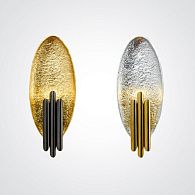 Бра Corrugation Gold 20*18*18 см, 2*G9*40W, ImperiumLoft 44.642, Чёрный, Золотистый, Серебристый