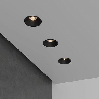 Точечный светильник LED 7W, 3000 К, 7,8*7,8*6,8 см, черный, Elektrostandard Lin 15266/LED, вр 7,1 см