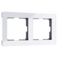 W0022701 Рамка на 2 поста Acrylic, белый Werkel, 4690389184840