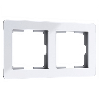 W0022701 Рамка на 2 поста Acrylic, белый Werkel, 4690389184840