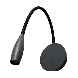 Бра 2,7*10,5*58,3 см, *3W, 3000K, Lightstar Omega 200337, Черный