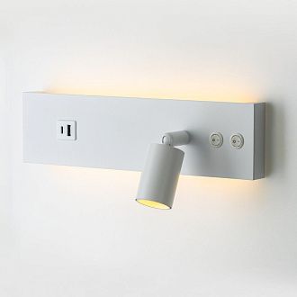Светильник с выключателем 8*30 см, 14W, 3000K Белый Citilux Декарт CL704460 LED USB