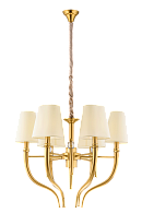 Люстра Ø700 x H550(1200), мм, 6*40W (240W), BRASS(Латунь) NewRgy 8658/6LT BRASS
