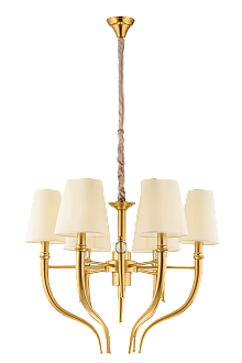 Люстра Ø700 x H550(1200), мм, 6*40W (240W), BRASS(Латунь) NewRgy 8658/6LT BRASS