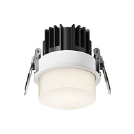 Встраиваемый светильник 8 см, 12W, 4000K, Maytoni Nude DL065-12W4K-W, белый, вр 7,5 см