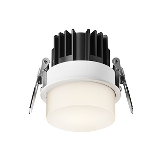 Встраиваемый светильник 8 см, 12W, 4000K, Maytoni Nude DL065-12W4K-W, белый, вр 7,5 см