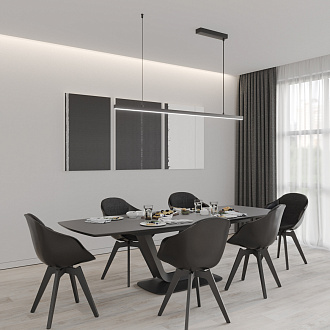 Светильник 120 см, 48W, 3000-6000K, Novotech 359442, черный