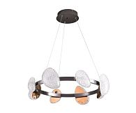 Подвесная люстра 60 см, 48W, 4000K, 15 м2, с пультом, диммируемая Kink Light Юнни 07693-8A,29, черный