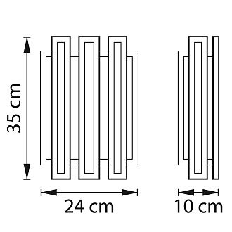 Бра 1*24 см, 2*E14*12W, Шампань Lightstar Agave 712622