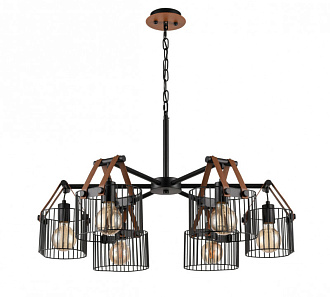 Подвесная люстра  77*128 см, 6*E27 черный Vele Luce Drago VL6332P06
